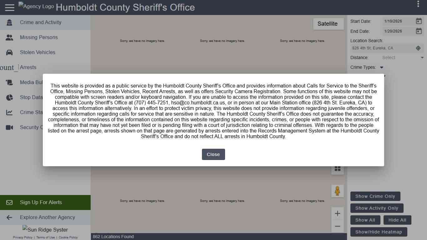 Humboldt County Sheriff's Office - Crime & Activity